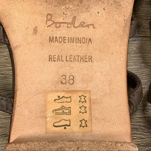 Boden~Women’s~Brown Leather Flat Thong Sandal~Size 38EUR/7.5 US - Picture 9 of 9